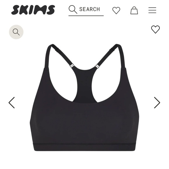 Skims RACERBACK BRALETTE black onyx, W’s Small - Picture 1 of 4